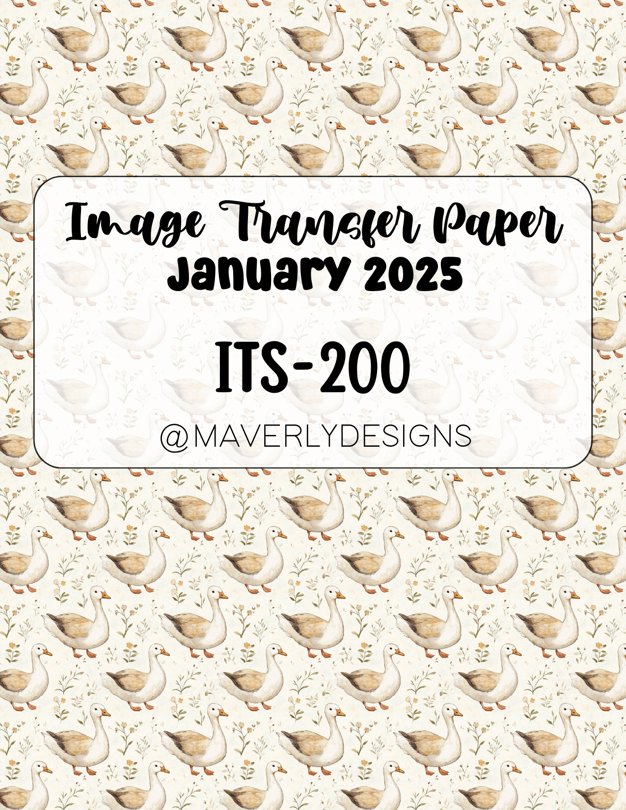 ITS-200 - Transfer Paper - January 2025 Launch