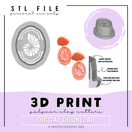 Spiral Shell Frame - Digital Download - STL Polymer Clay Cutter - Print your own Clay Cutter - 2026