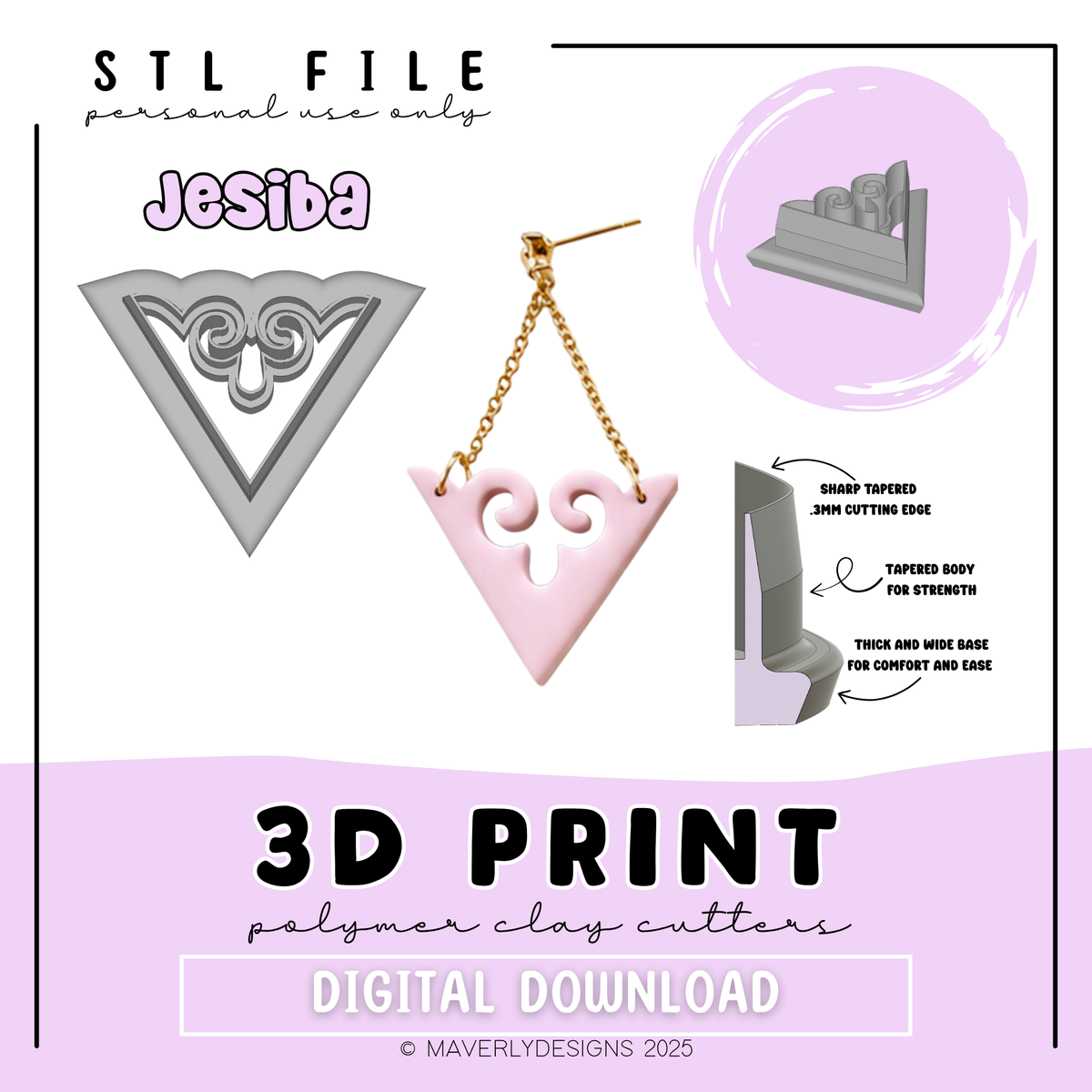 !Jesiba - Digital Download - STL Polymer Clay Cutter - Print your own Clay Cutter - 2026