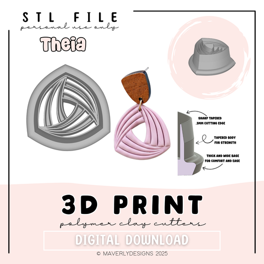 !Theia - Digital Download - STL Polymer Clay Cutter - Print your own Clay Cutter - 2026