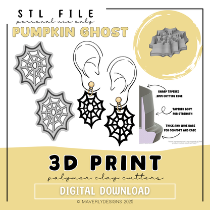 Cut out Spider Web - Digital Download - STL Polymer Clay Cutter - Print your own Clay Cutter