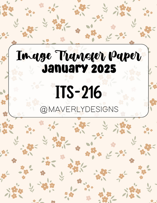 ITS-216 - Transfer Paper - January 2025 Launch