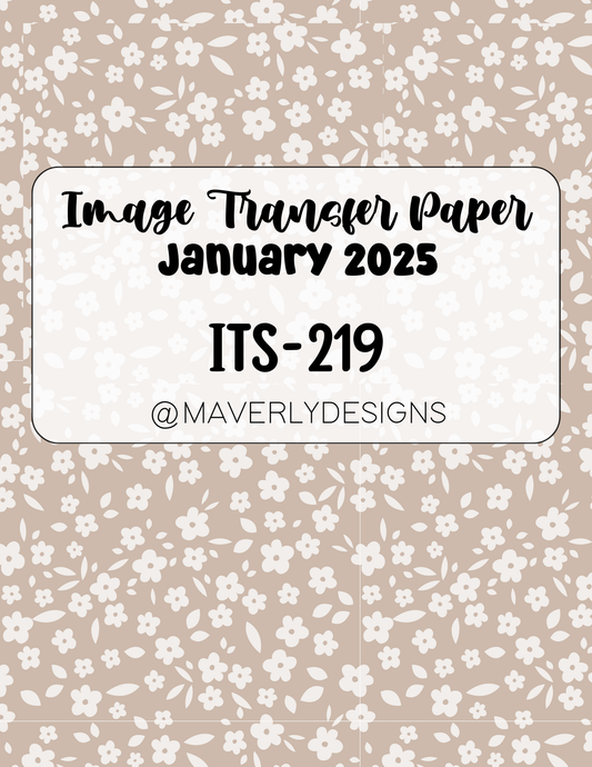 ITS-219 - Transfer Paper - January 2025 Launch