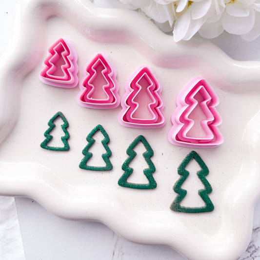 XL Xmas Tree Outline/Cut Out - Clay Cutter - October 2025 Launch