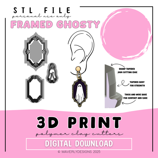 Ghost Frame Set  - Digital Download - STL Polymer Clay Cutter - Print your own Clay Cutter