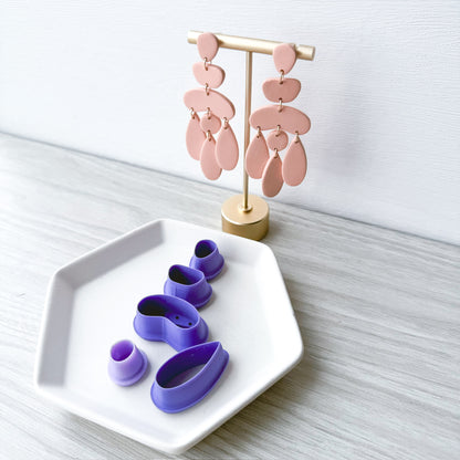 Astrid Organic Dangle Set- 5 Pieces - Clay Cutter March 2024 Launch