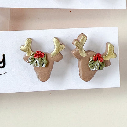 Reindeer Head Studs - One Pair - November 2025