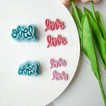Cursive Love Clay Cutter - December 2025 Launch