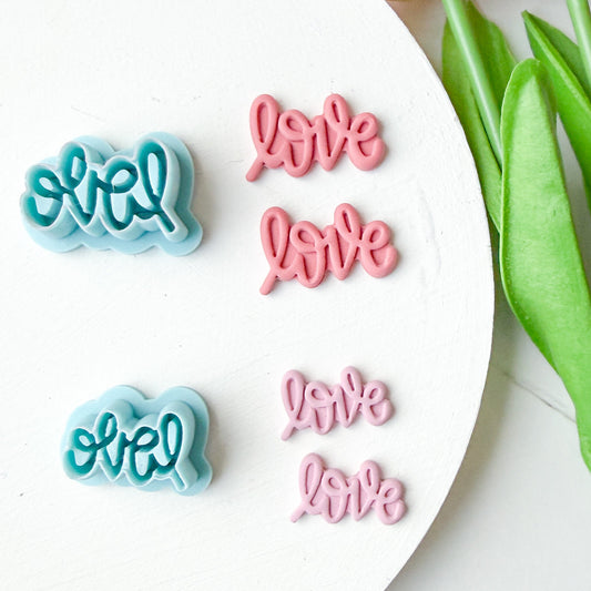 Cursive Love Clay Cutter - December 2025 Launch