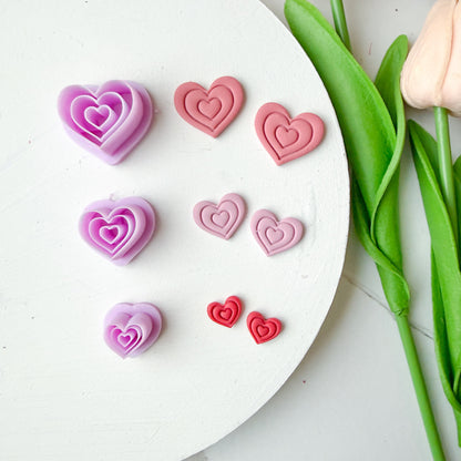 Two Lined Frame Heart Clay Cutter - December 2025 Launch