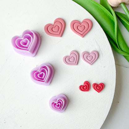 Two Lined Frame Heart Clay Cutter - December 2025 Launch