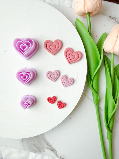 Two Lined Frame Heart Clay Cutter - December 2025 Launch