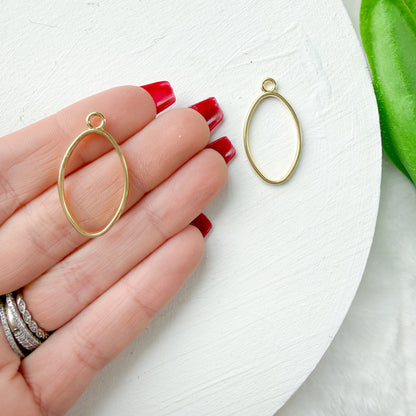 Alloy Almond Pendant Bezel - 10 PIECES - December 2025 Launch