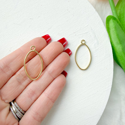 Alloy Almond Pendant Bezel - 10 PIECES - December 2025 Launch