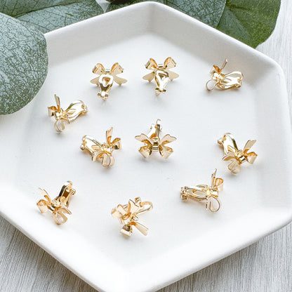 Clip On Ribbon Bow Stud Finding - (10 Pieces)