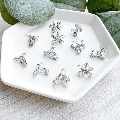 Clip On Ribbon Bow Stud Finding - (10 Pieces)