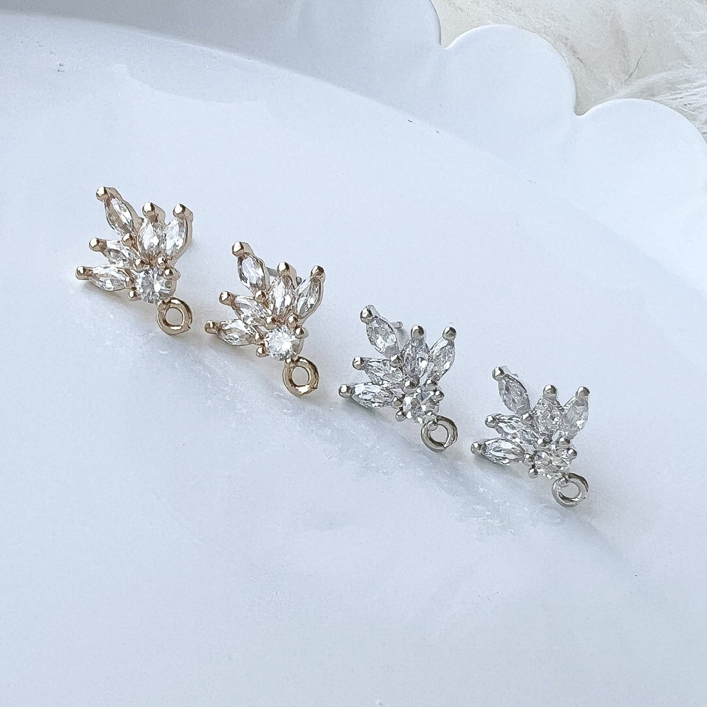 Petal CZ Stud Finding - 10 PIECES - September 2024 Launch