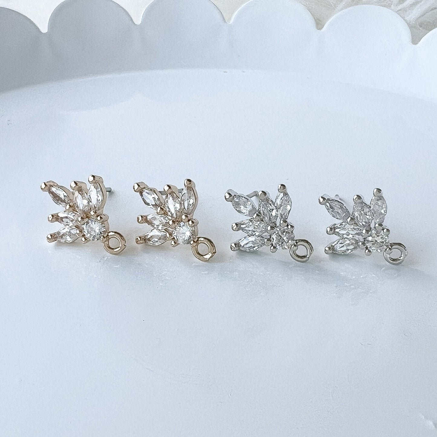 Petal CZ Stud Finding - 10 PIECES - September 2024 Launch