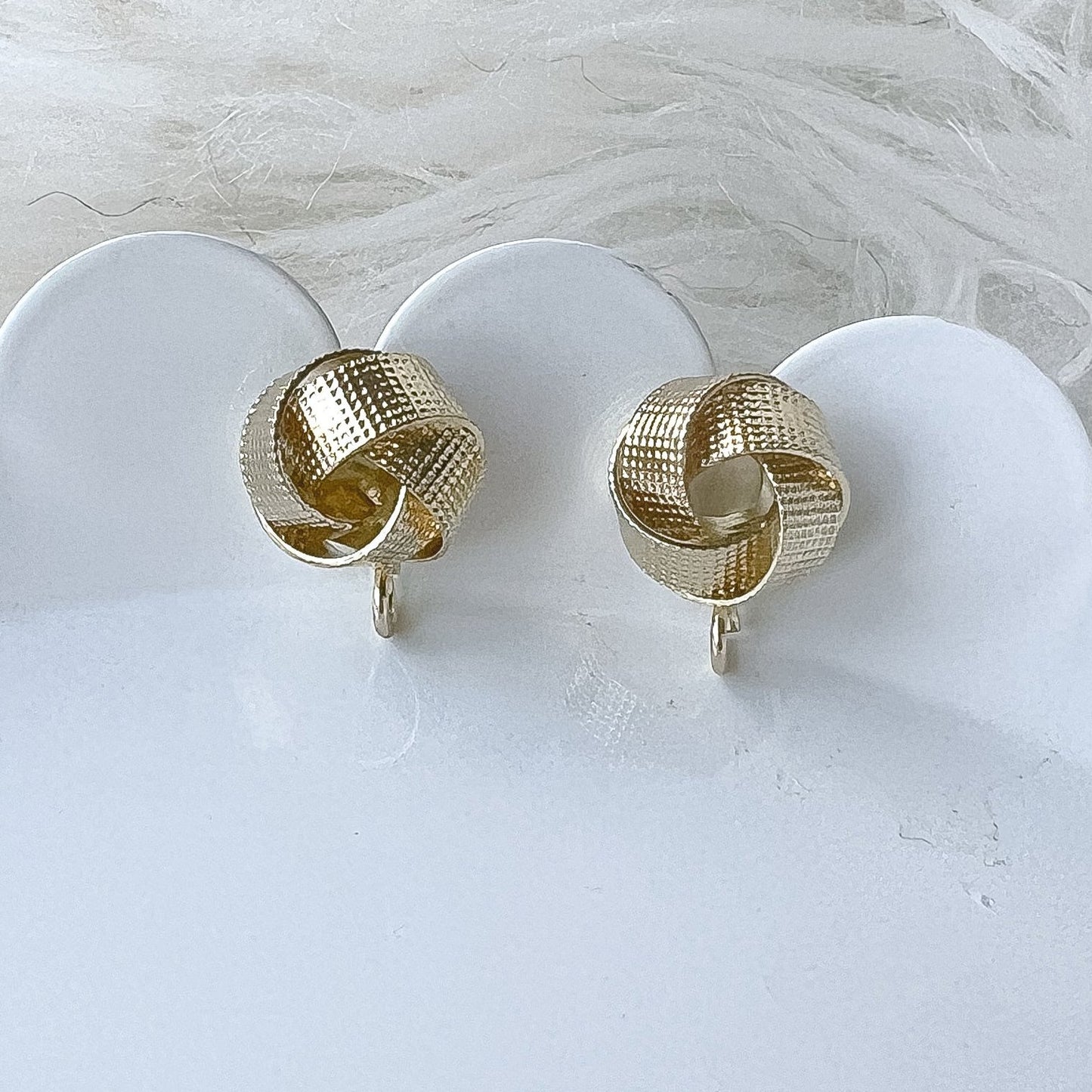 Matte Gold Knot Stud Finding - 10 PIECES - September 2024 Launch