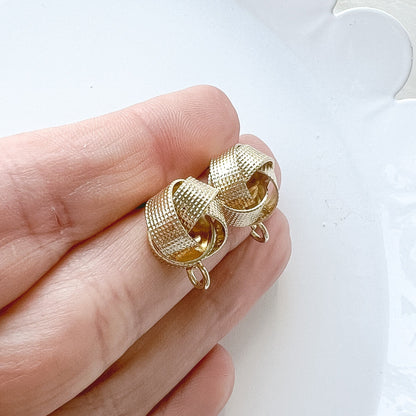 Matte Gold Knot Stud Finding - 10 PIECES - September 2024 Launch