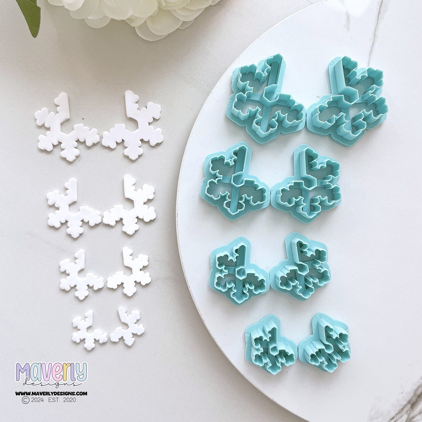 Snowflake Chunky Hoops Clay Cutter - September 2024 Launch