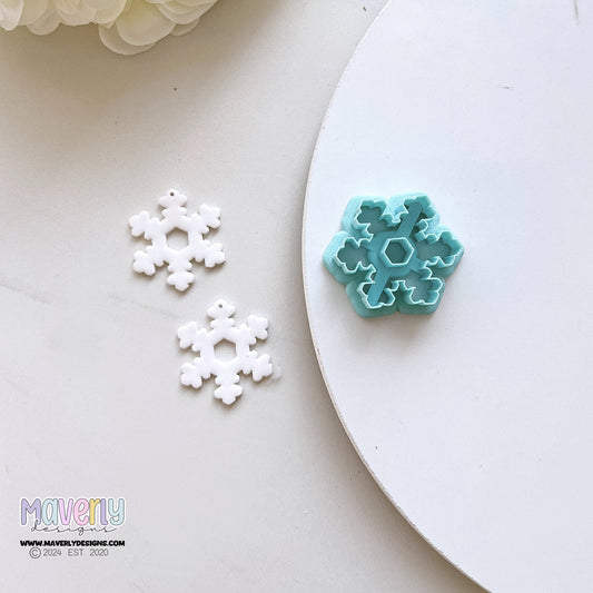 Large Puffy Snowflake Window Clay Cutter - September 2024 Launch