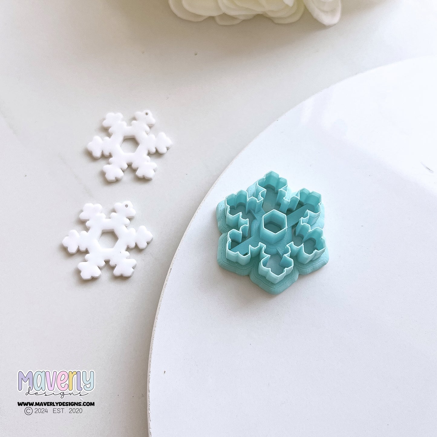 Large Puffy Snowflake Window Clay Cutter - September 2024 Launch