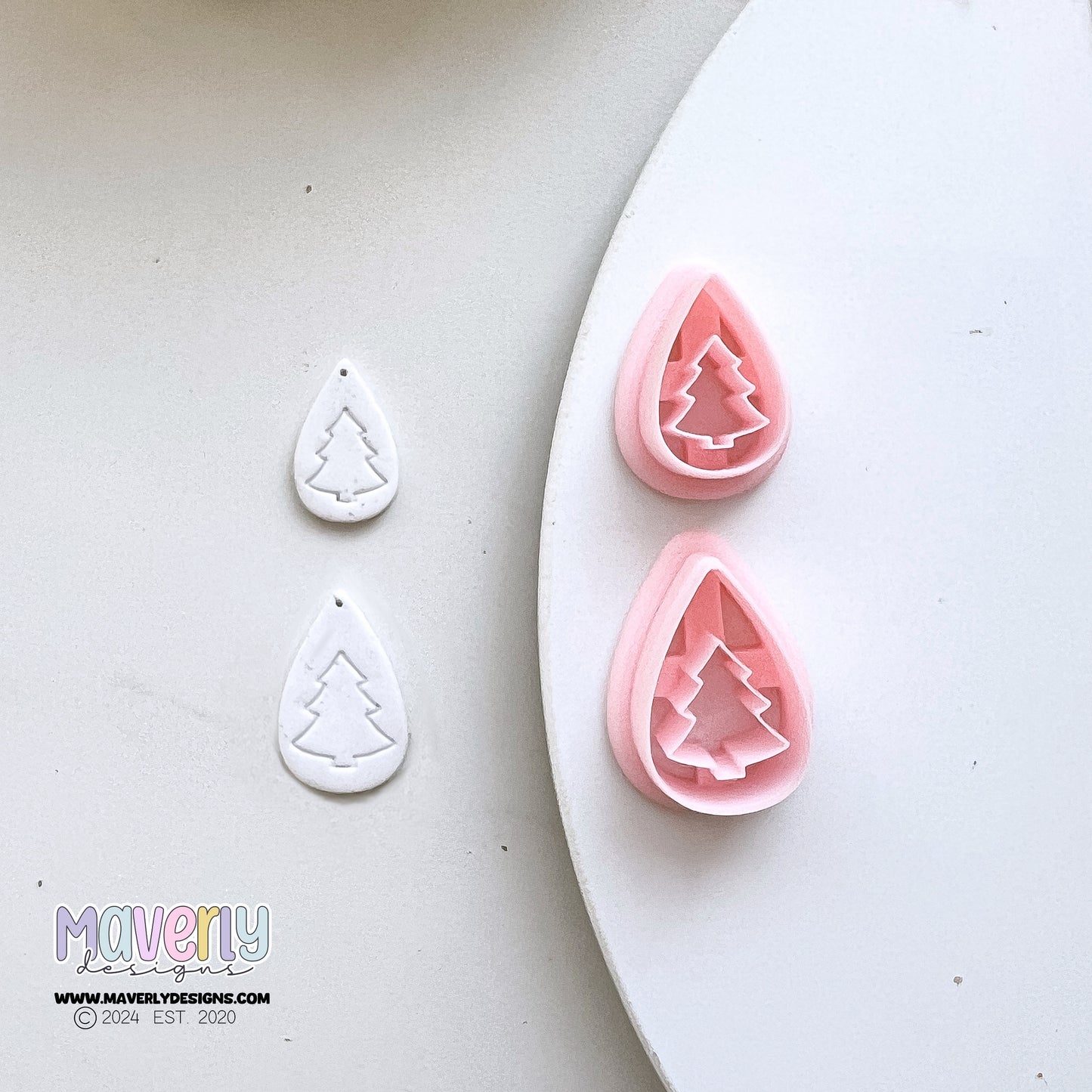 Teardrop Tree Stamp Clay Cutter - September 2024 Launch