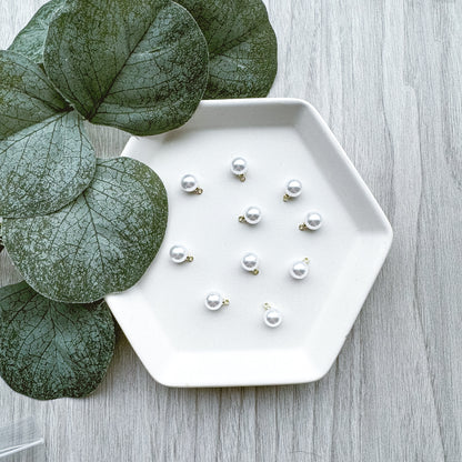 Pearl Dangle Charm - 10 PIECES