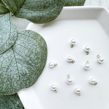 Pearl Dangle Charm - 10 PIECES