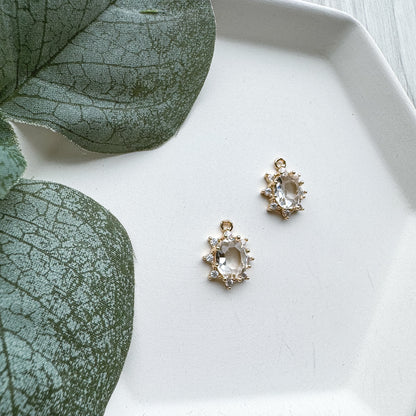 Starburst Diamond Gem Charm - 10 PIECES