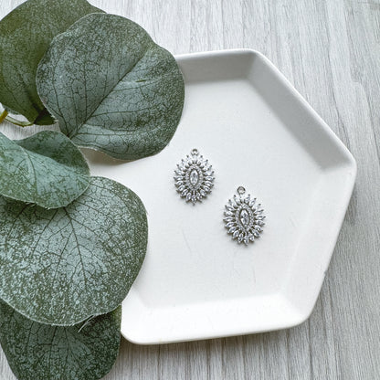 Oval Multi Gem CZ Charm (10 PIECES) - February Launch