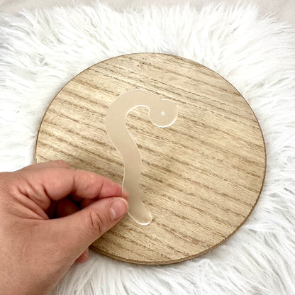 Curvy Earring Display Stick - Acrylic - 1 Piece
