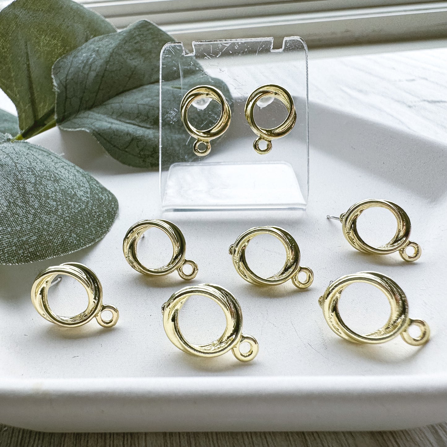 Spiral Gold Stud Finding - 10 PIECES