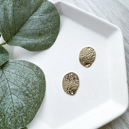 Organic Oval Hammered Connector - 10 PIECES - March Launch