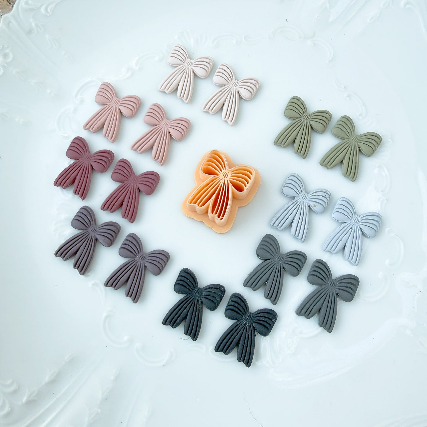 Imprint Lined Bow Clay Cutter - January 2026 Launch