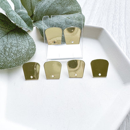 Trapezoid Shiny Stud Finding -10 PIECES