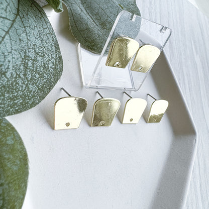 Trapezoid Shiny Stud Finding -10 PIECES