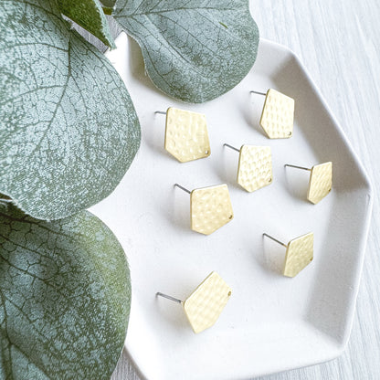 Solid Abstract Hammered Stud Finding - 10 PIECES