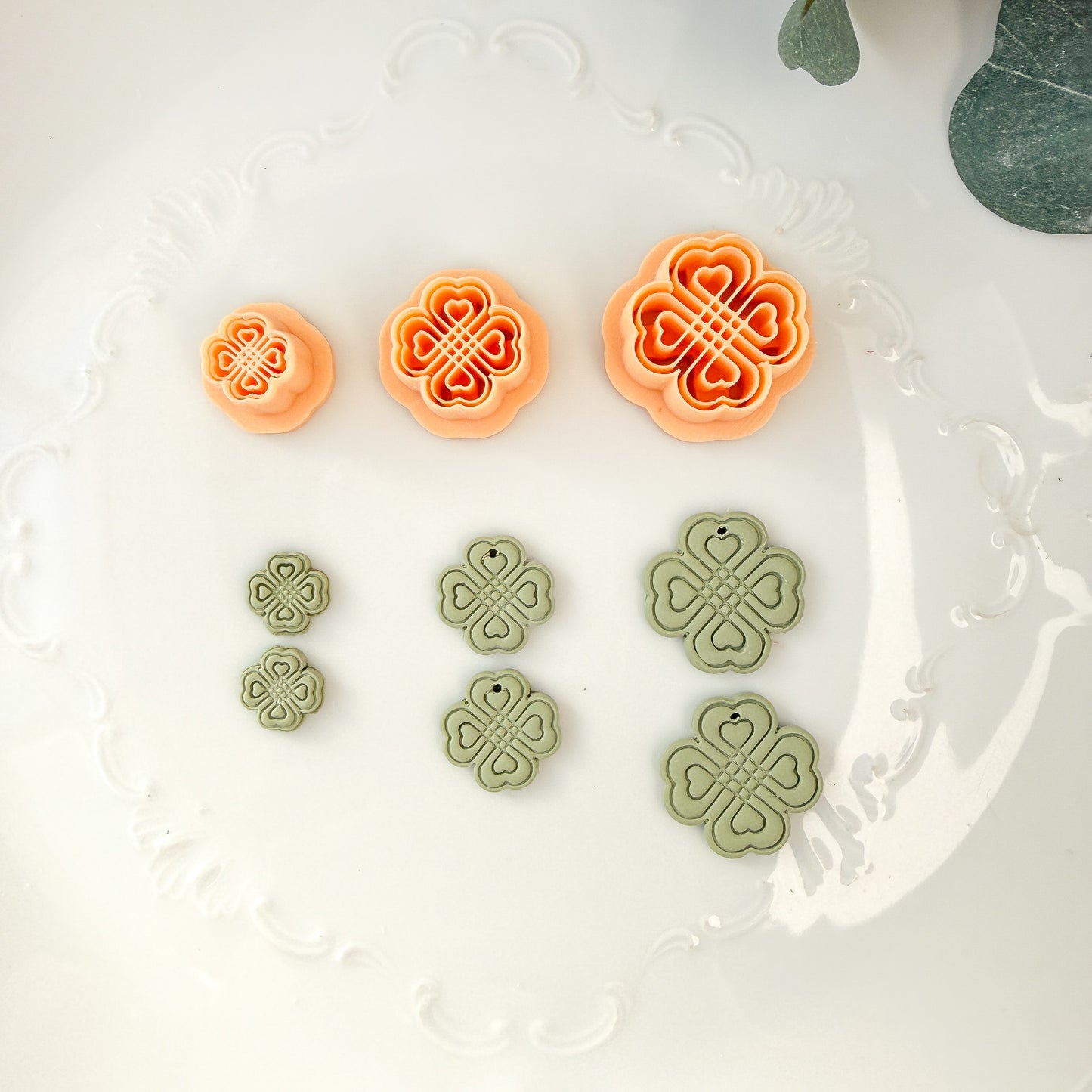 Celtic Lined Shamrocks Clay Cutter - January 2026 Launch