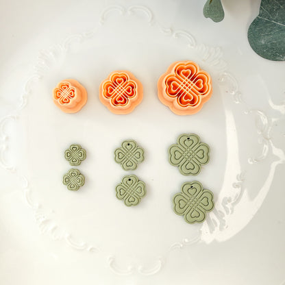 Celtic Lined Shamrocks Clay Cutter - January 2026 Launch