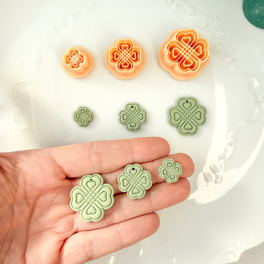 Celtic Lined Shamrocks Clay Cutter - January 2026 Launch