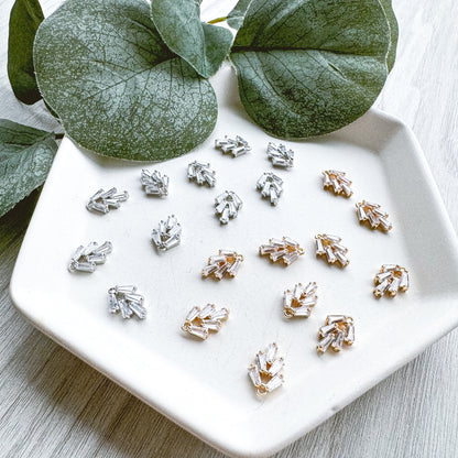 Antique Diamond Charm - 10 PIECES