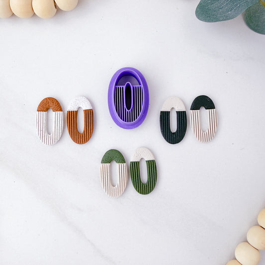 Geometric Line Oval Window Clay Cutter - February 2026 Launch