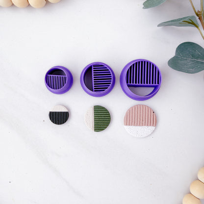 Geometric Lined Circle Clay Cutter - February 2026 Launch