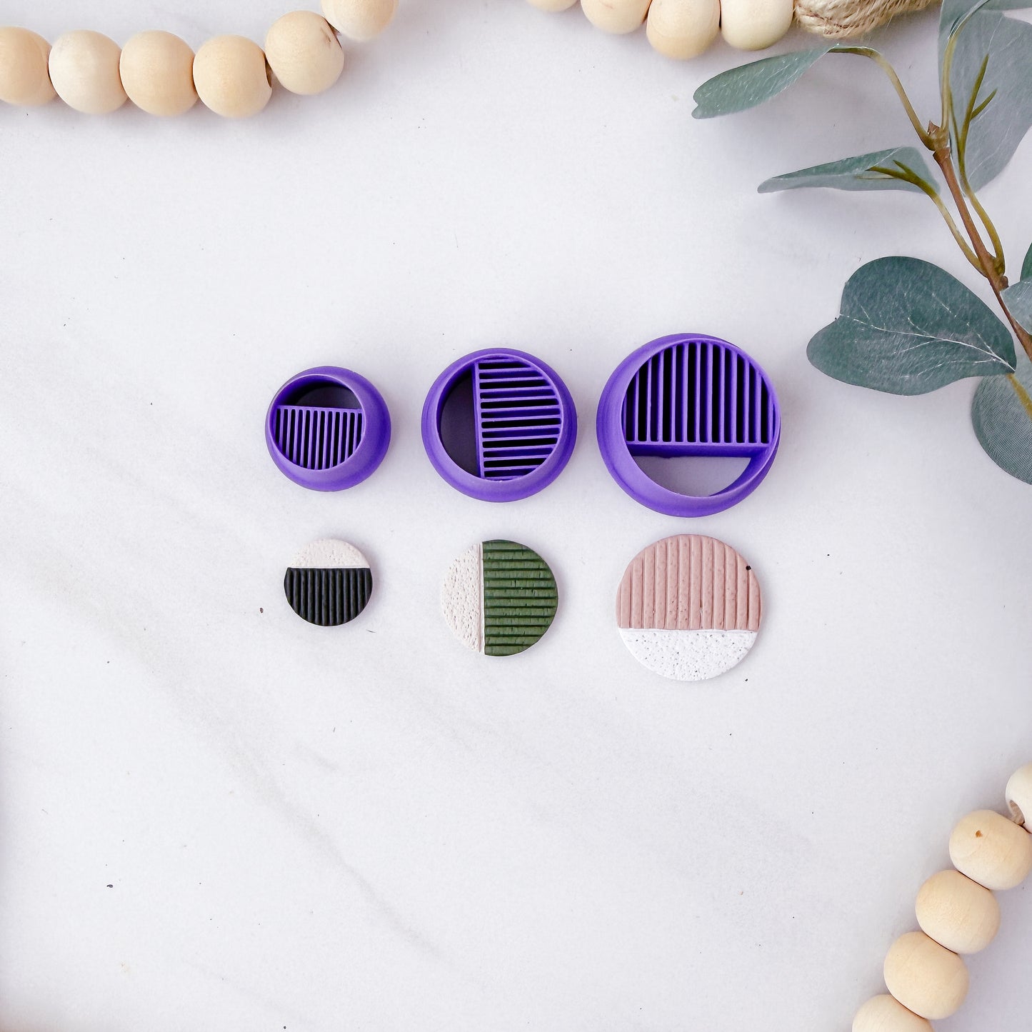 Geometric Lined Circle Clay Cutter - February 2026 Launch