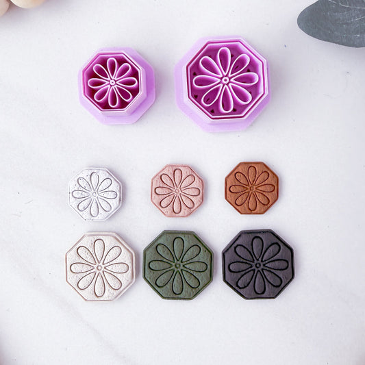 Deboss Flower Octagon Clay Cutter - February 2026 Launch