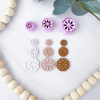 Embossed Flower Octagon Clay Cutter - February 2026 Launch