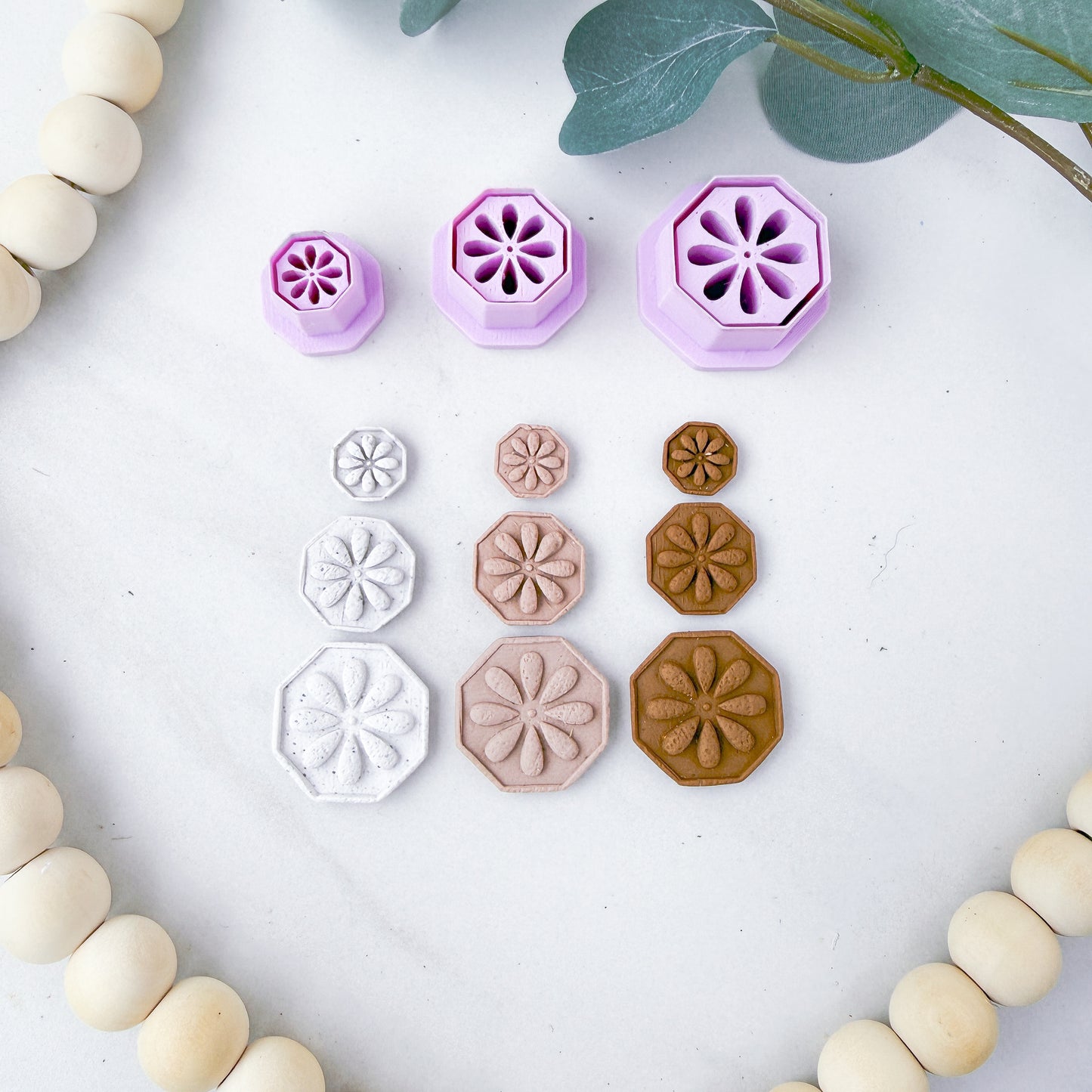 Embossed Flower Octagon Clay Cutter - February 2026 Launch