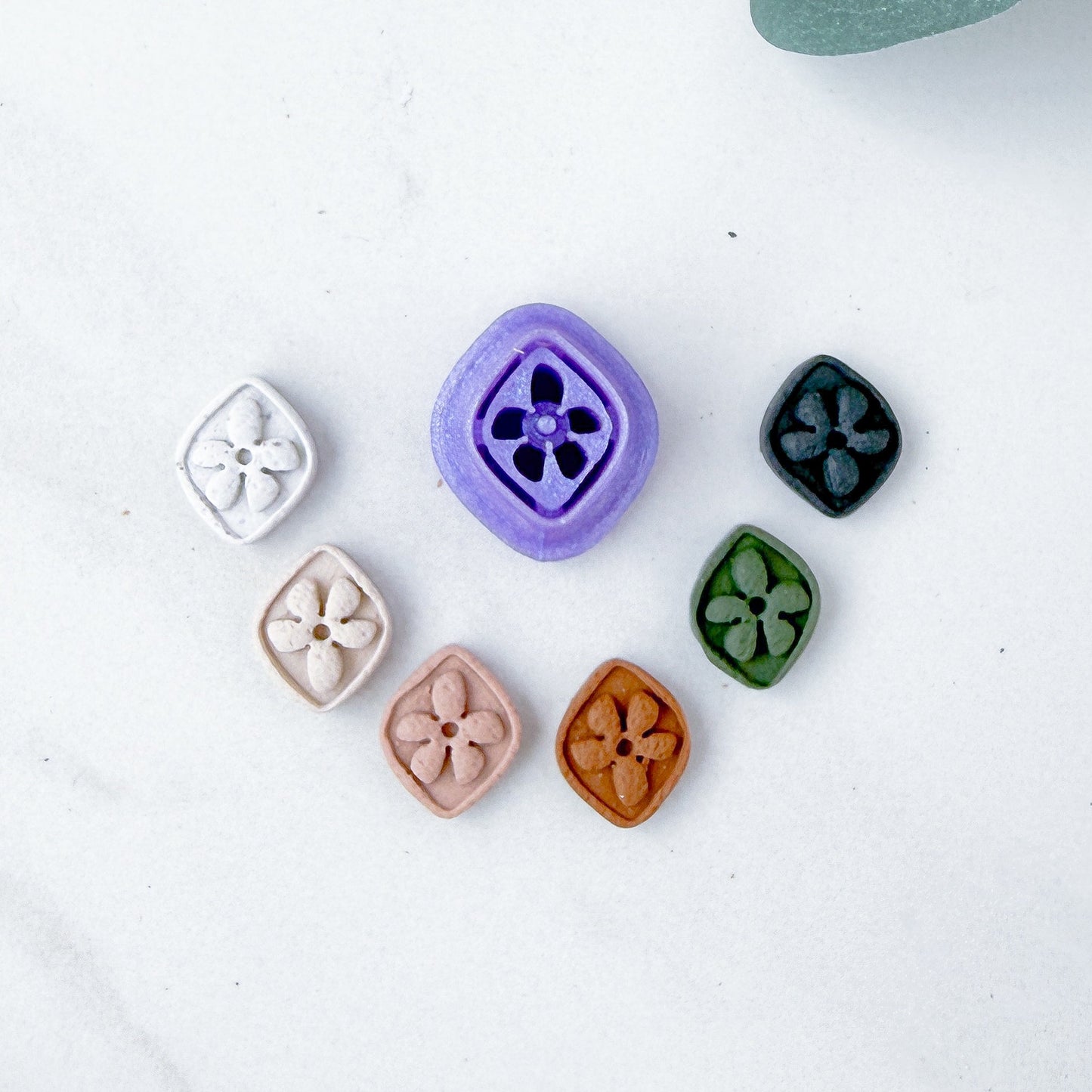 Mini Embossed Floral Frame Charm Clay Cutter - February 2026 Launch